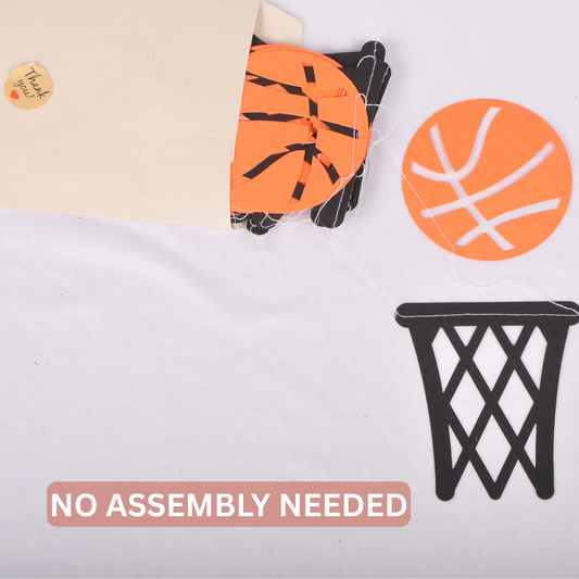 12 Ft Basketball Party Garland – Alternating Hoop & Ball Sports Theme Banner