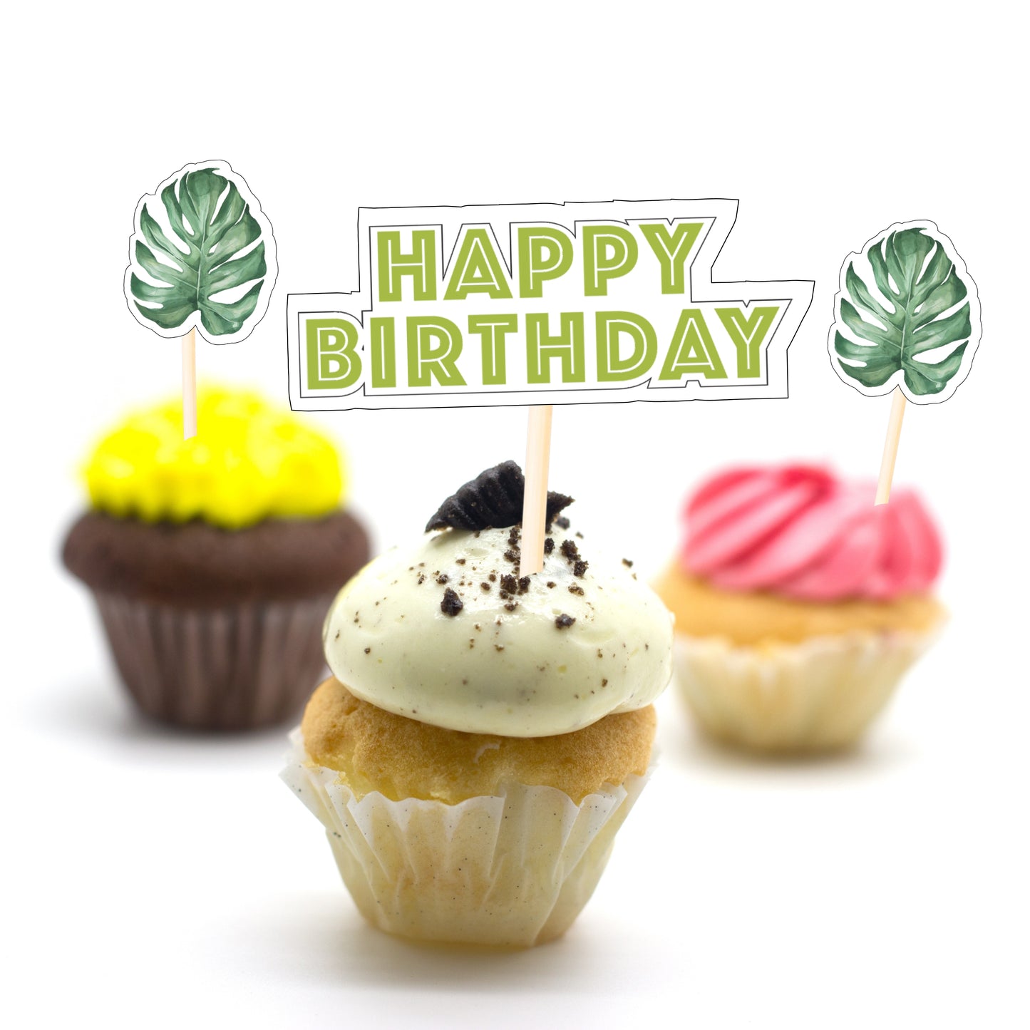 Jungle Safari Cupcake Toppers – 21 Pcs Animal Party Picks for Kids