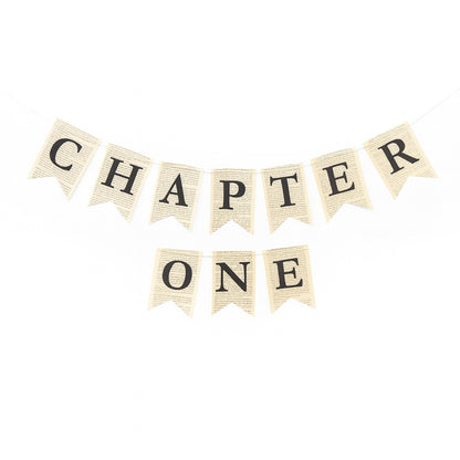 Chapter One First Birthday Banner – Vintage Storybook Garland for Baby