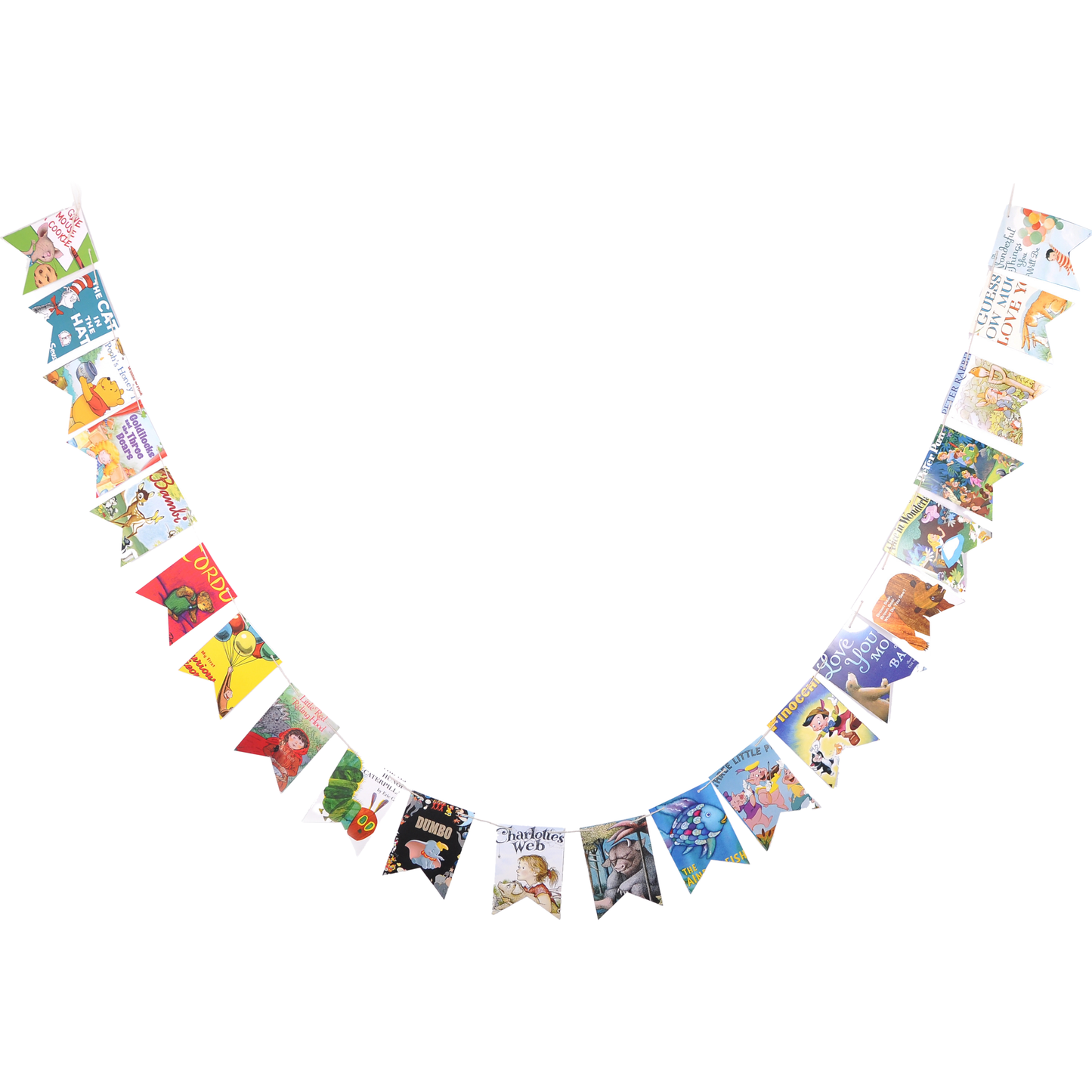Vintage Book Page Garland – 22 Pcs String Decoration for Book Lovers