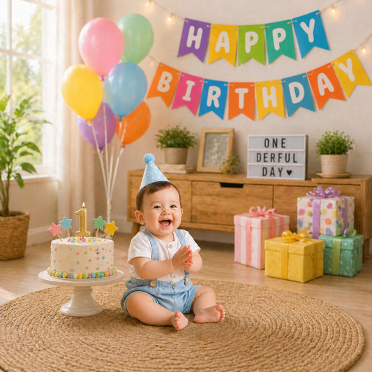 Colorful Happy Birthday Banner Garland – Rainbow Pastel Swallowtail Pennants