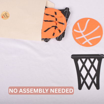 12 Ft Basketball Party Garland – Alternating Hoop & Ball Sports Theme Banner