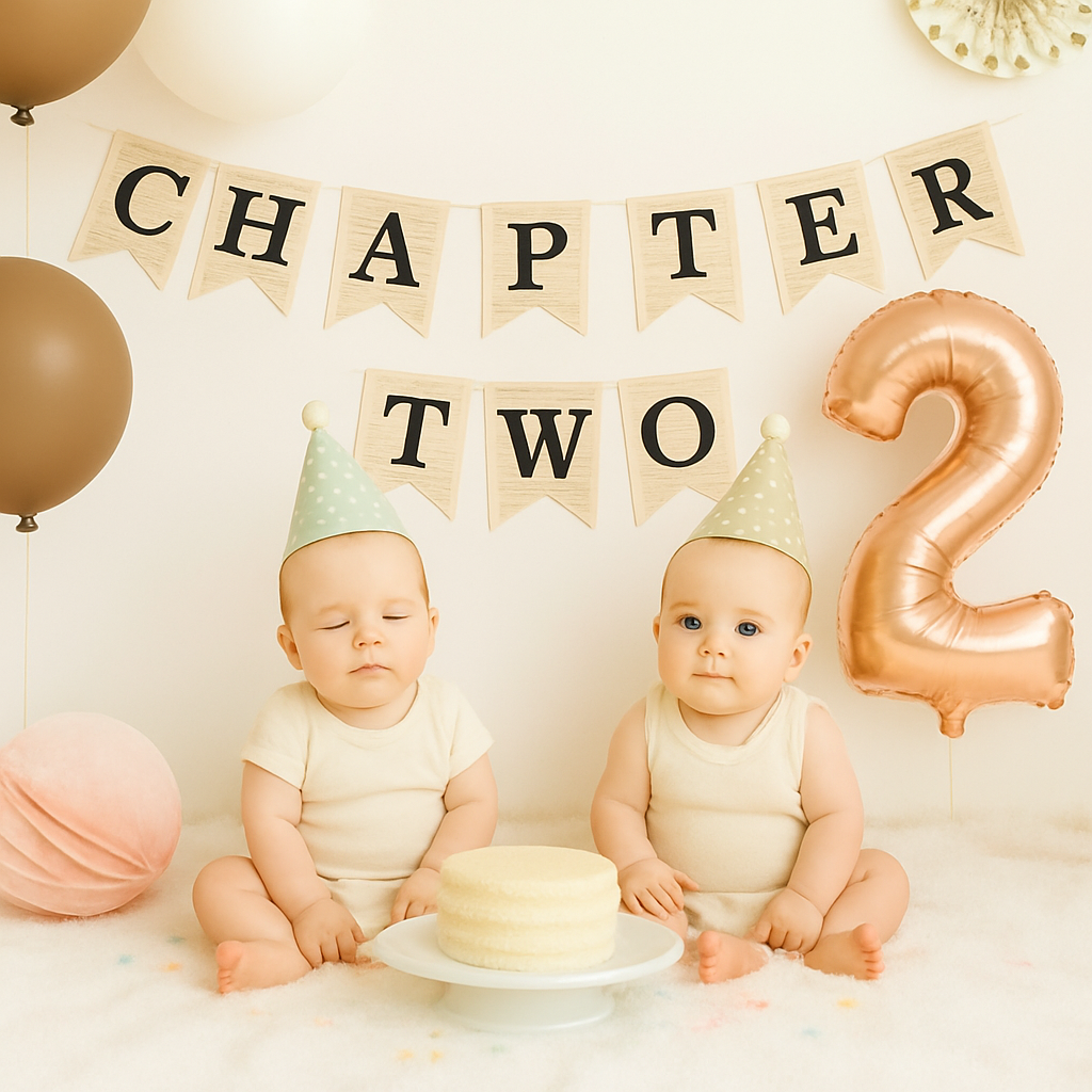 Chapter Two Book Garland Banner – Vintage 2nd Birthday & Storybook Decoration