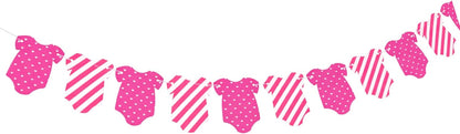 Pink Baby Dress Garland – Baby Shower & 1st Birthday Decoration Banner
