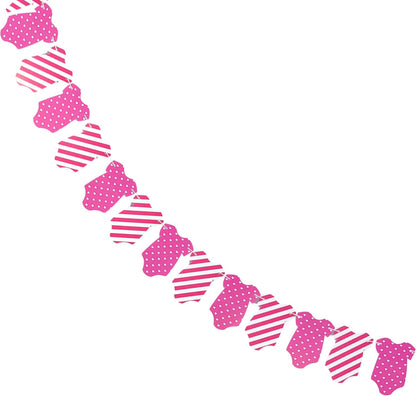 Pink Baby Dress Garland – Baby Shower & 1st Birthday Decoration Banner