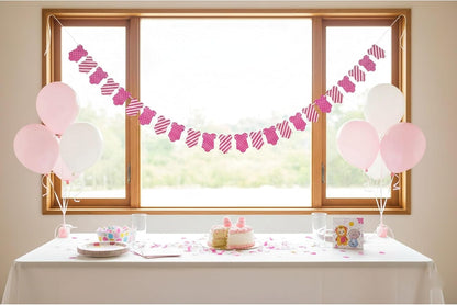 Pink Baby Dress Garland – Baby Shower & 1st Birthday Decoration Banner