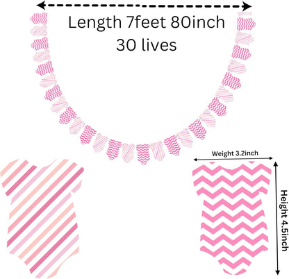 Pink Baby Dress Garland – Baby Shower & Baby Girl Birthday Decoration Banner
