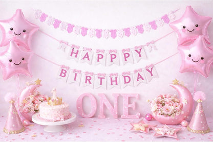 Pink Baby Girl Onesie Garland – Baby Shower & Birthday Decoration Banner