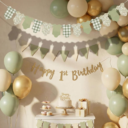 Sage Green Baby Onesie Garland – Gender Neutral Baby Shower Decoration Banner