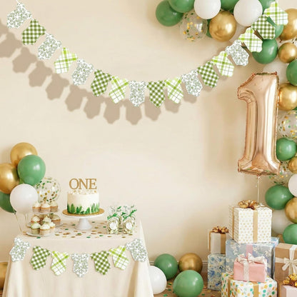 Green Baby Onesie Garland – Baby Shower & Welcome Baby Decoration Banner