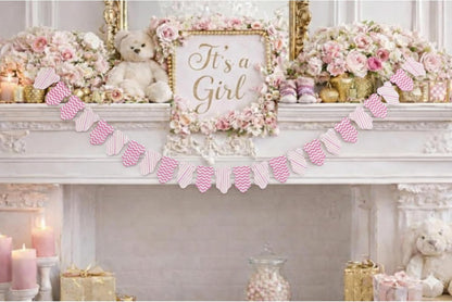 Pink Baby Dress Garland – Baby Shower & Baby Girl Birthday Decoration Banner