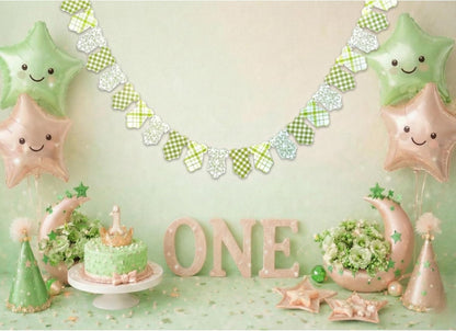 Green Baby Onesie Garland – Baby Shower & Welcome Baby Decoration Banner