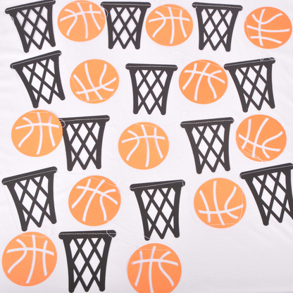 12 Ft Basketball Party Garland – Alternating Hoop & Ball Sports Theme Banner