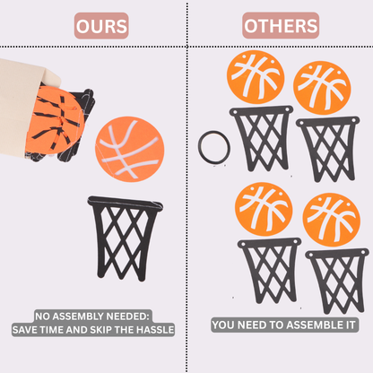 12 Ft Basketball Party Garland – Alternating Hoop & Ball Sports Theme Banner