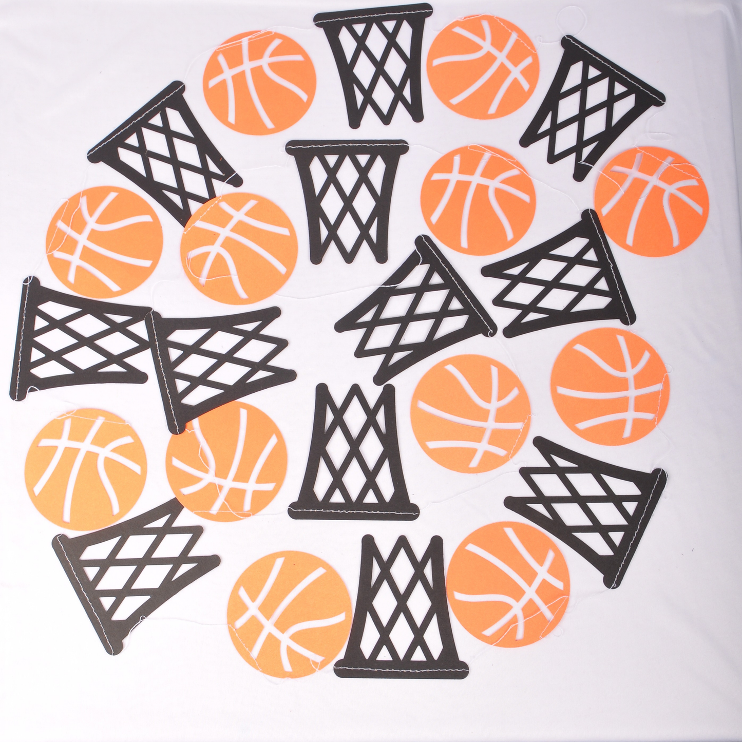 12 Ft Basketball Party Garland – Alternating Hoop & Ball Sports Theme Banner